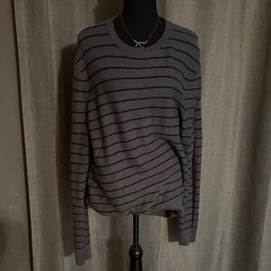 Calvin Klein Men's Charcoal and Black blue Crewneck Sweater
